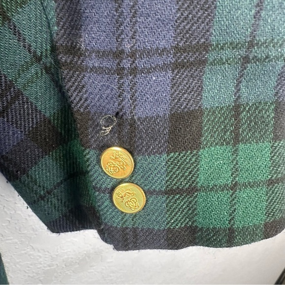 Brooks Brothers Vintage Women’s Plaid Wool Blend Blazer 12 Jacket Made in USA - Picture 8 of 9